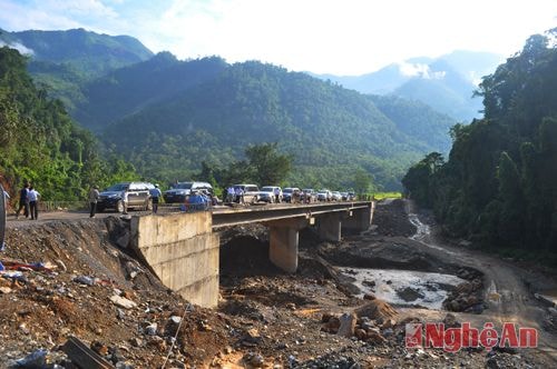 Cầu Na Hỷ - Tương Dương do Công ty CP 423 thi công đã cơ bản hoàn thành