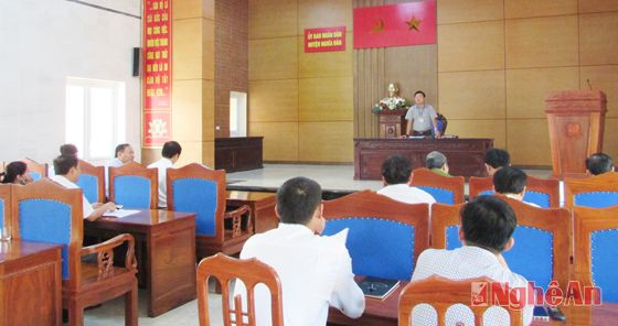 Ban chỉ đạo các kỳ thi huyện Nghĩa Đàn triển khai nhiệm vụ kỳ thi THPT quốc gia 2015.