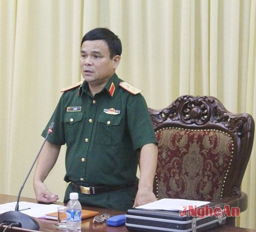 Trung tướng Lê Chiêm phát biểu chỉ đạo tại buổi làm việc