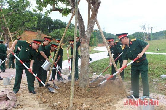 Và trồng cây xanh tại Khu di tích lịch sử quốc gia Truông Bồn