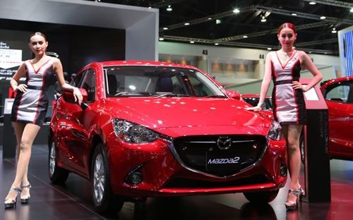 Mazda2 có mặt tại triển làm Bangkok Motor Show hồi đầu năm nay trước khi chính thức được đưa về Việt Nam - Ảnh: Đức Thọ.