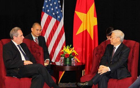Tổng Bí thư Nguyễn Phú Trọng tiếp Đại diện Thương mại Hoa Kỳ Michael Froman.