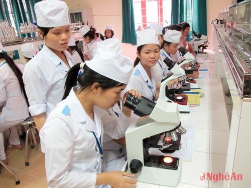 Đại học Y khoa Vinh có nhiều sinh viên cử tuyển theo học.  Ảnh: thanh phúc