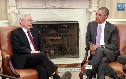 Tổng Bí thư Nguyễn Phú Trọng và Tổng thống Mỹ Barack