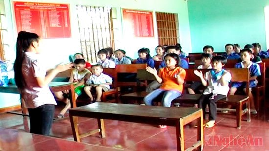 Sinh hoạt hè của các em xóm 3, xã Sơn Thành (Yên Thành).
