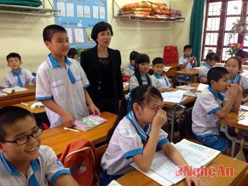 Học sinh của các trường tiểu học trên Thành phố Vinh sẽ có cơ hội xét tuyển vào trường THCS Đặng Thai Mai