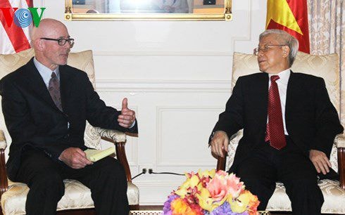 Tổng Bí thư Ngu.yễn Phú Trọng gặp lãnh đạo Đảng Cộng sản Hoa Kỳ