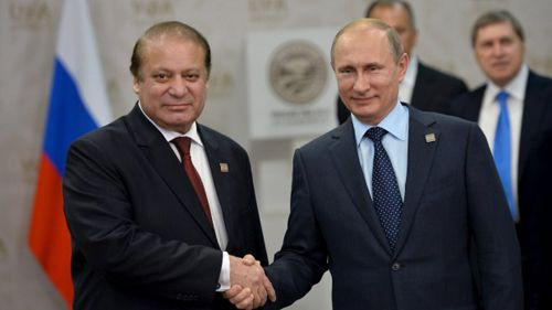 Thủ tướng Pakistan và Tổng thống Nga. Ảnh: RIA NOVOSTI.