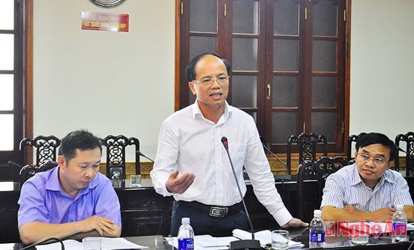 Ông Đặng Cao Thắng - Phó Giám đốc Sở Lao động, Thương binh và Xã hội đề nghị Sở Giáo dục và Đào tạo cần tăng cường phối hợp với các trường nghề trong công tác hướng nghiệp, phân luồng học sinh