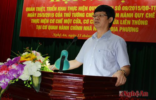 Phát biểu khai mạc hội nghị, đồng chí Lê Xuân Đại- Phó Chủ tịch Thường trực UBND tỉnh nhấn mạnh