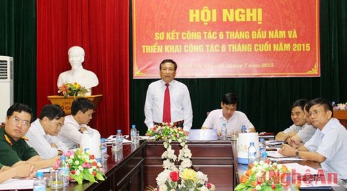 Đồng chí Hồ Quang Thành phát biểu kết luận hội nghị.