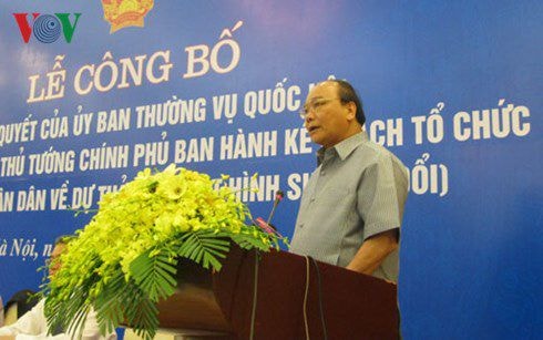 Phó Thủ tướng Nguyễn Xuân Phúc phát biểu tại lễ công bố 