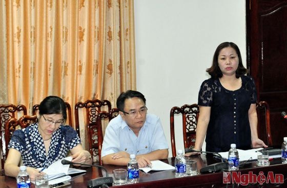 Đồng chí Nguyễn Thị Thu Hường phát biểu chỉ đạo đại hội