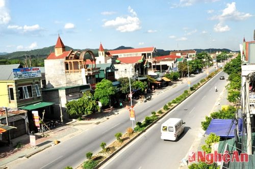 Thị trấn Con Cuông hôm nay. Ảnh: hữu nghĩa
