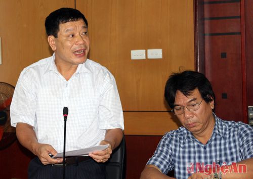 Ông Nguyễn Ngọc Võ - Phó Giám đốc Sở TN&MT phát biểu tại buổi tập huấn.