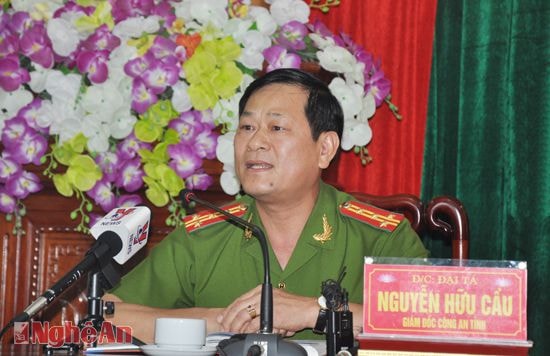 Đại tá Nguyễn Hữu Cầu - Giám đốc Công an tỉnh Nghệ An khẳng định