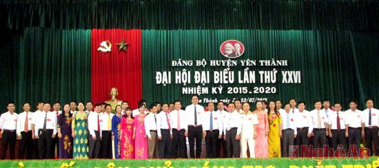 Ra mắt BCH Đảng bộ huyện Yên Thành khóa 26 – nhiệm kỳ 2015-2020 gồm 41 đồng chí