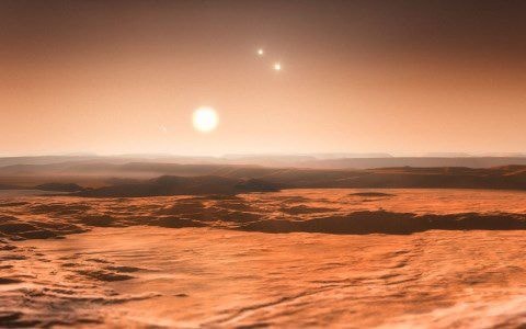 Hình ảnh mô phỏng bầu khí quyển trên Kepler-452b. Ảnh: Independent.