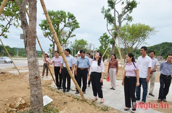 Tham quan hàng cây mà Báo Nghệ An cung tiến tại Khu di tích