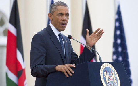 Tổng thống Obama bày tỏ tin tường vào tương lai tươi sáng tại Kenya. Ảnh AP