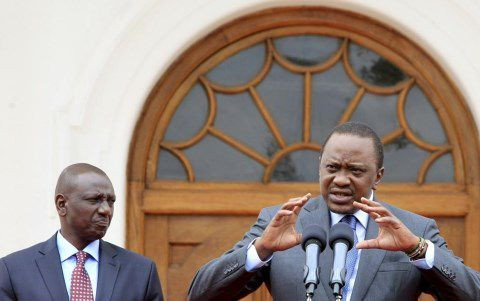 Tổng thống Kenya Kenyatta chỉ trích quan điểm ủng hộ người đồng tính của ông Obama. Ảnh AFP