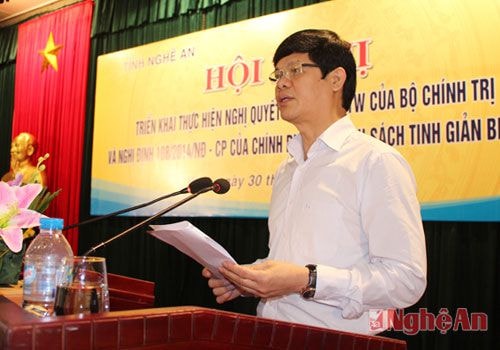 Đồng chí Lê Xuân Đại, Ủy viên BTV Tỉnh ủy, Phó Chủ tịch Thường trực UBND tỉnh phát biểu khai mạc Hội nghị