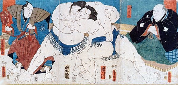 Sumo đã có từ rất lâu trong văn hóa Nhật. Ảnh:Wiki.