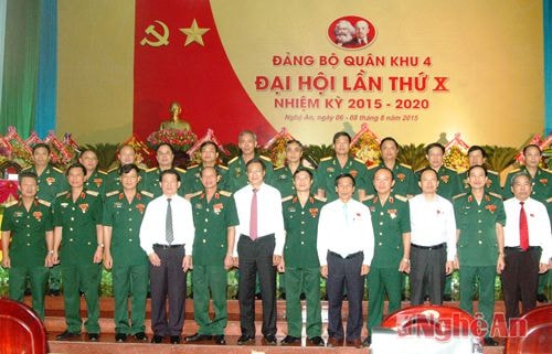 Ban chấp hành Đảng bộ Quân khu 4 khóa X, nhiệm kỳ 2015 -2020.
