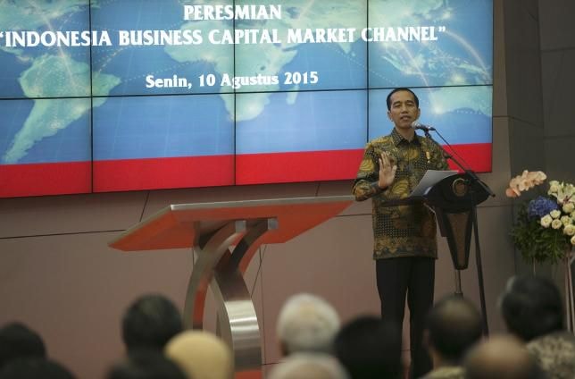 ​ Tổng thống Indonesia Joko Widodo phát biểu ngày 10/8 mới đây. Ảnh: Reuters