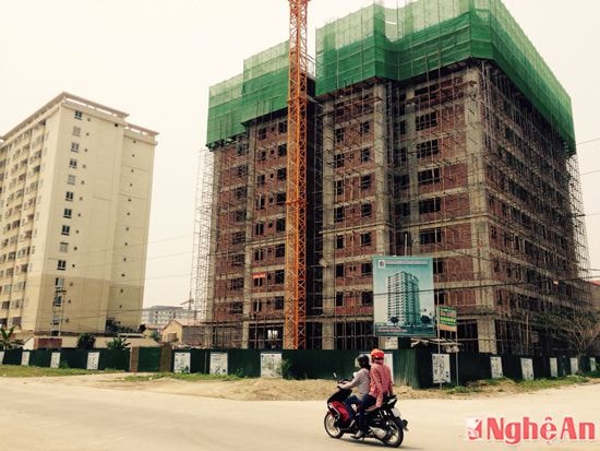 Dự án khu chung cư Tân Phát của Công ty CP ĐT XD ứng dụng công nghệ mới Tecco. Ảnh: Châu Lan.