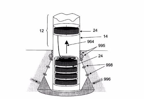  Thiết kế phần đáy tháp với hệ thống bánh đà. Ảnh: Gizmag.com