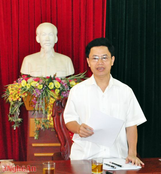 Đồng chí Nguyễn Xuân Sơn - Ủy viên BTV Tỉnh ủy, Phó Chủ tịch HĐND tỉnh kết luận tại cuộc làm việc