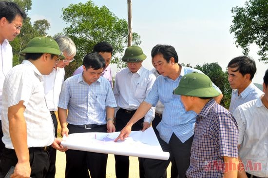 Lãnh đạo tỉnh kiểm tra Dự án nhiệt điện Quỳnh Lập 1.