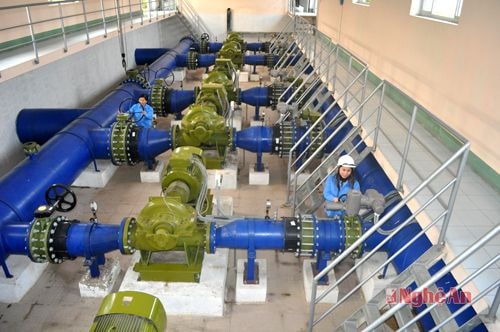 Dự án nâng cấp Nhà máy nước Vinh công suất 60.000 m3/ngày sử dụng nguồn vốn ODA. Ảnh: H.V