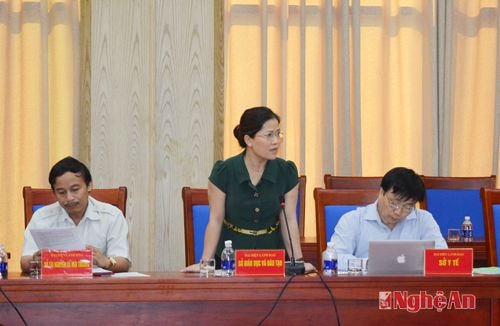 Đồng chí Giám đốc Sở Giáo dục - Đào tạo phát biểu về kế hoạch khai giảng năm học mới 2014-2015.