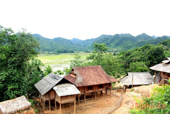 Bản Cu nơi có miếu thờ nàng Nguộc.