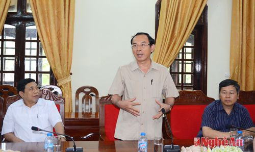 Đồng chí Nguyễn Văn Nên mong toàn thể lãnh đạo và nhân dân Nghệ An luôn đoàn kết để hướng tới thành công.