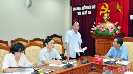 Đồng chí Hoàng Viết Đường - Phó Chủ tịch UBND tỉnh phát biểu tại cuộc họp
