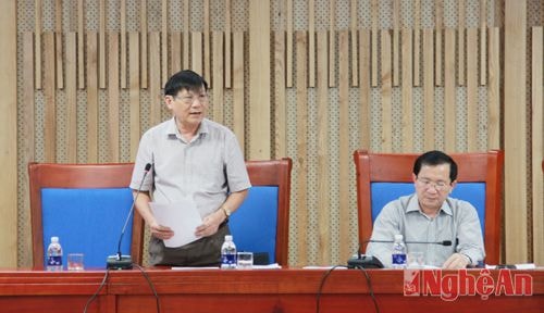 Chánh văn phòng Ban chỉ huy phòng chống thiên tai - TKCN báo cáo kết quả phòng chống thiên tại - TKCN trong thời gian qua