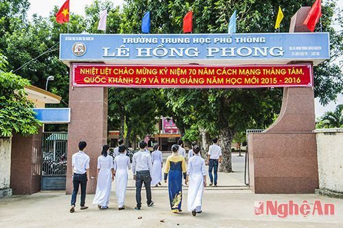 Trường THPT Lê Hồng Phong tại xã Hưng Thông, Hưng Nguyên hôm nay