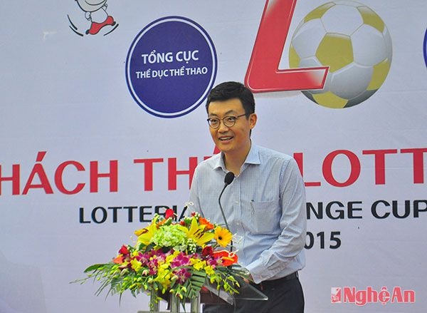 Ông Kim Sang Guk - Giám đốc Lotteria chi nhánh Hà Nội phát biểu khai mạc.