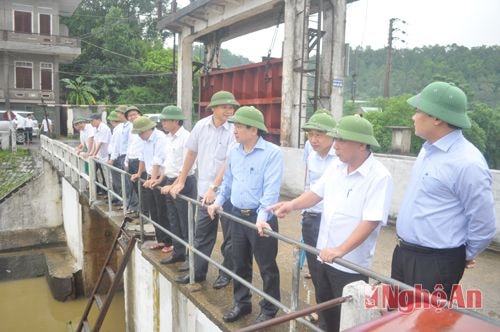 Đồng chí Đinh Viết Hồng, Phó chủ tịch UBND tỉnh kiểm tra Bara Bến Thủy