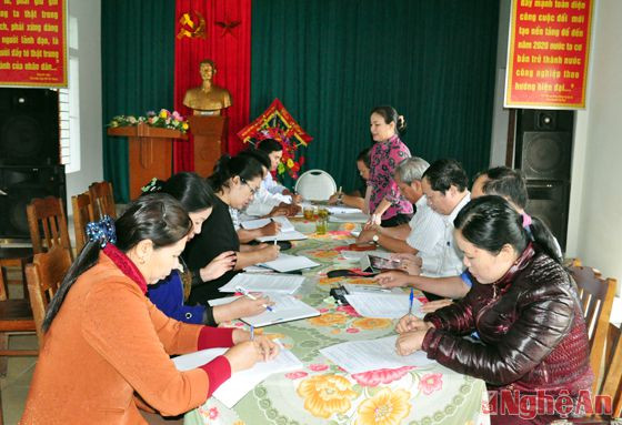 Bà Tôn Thị Cẩm Hà tiếp thu các ý kiến cử tri quan tâm
