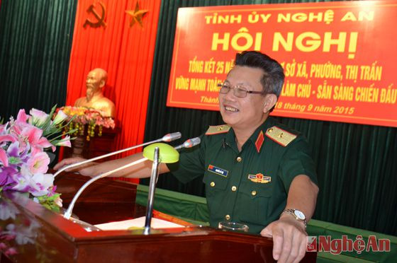 Thiếu tướng Nguyễn Sỹ Hội khẳng định, Nghệ An đang trở thành điểm sáng của Quân khu 4 trong việc xây dựng cơ sở vững mạnh toàn diện, cụm an toàn làm chủ, sẵn sàng chiến đấu.