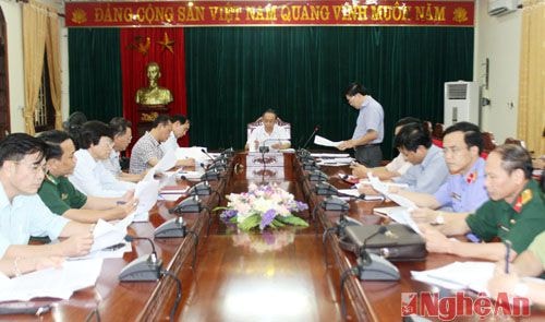 Toàn cảnh hội nghị giao ban khối nội chính tháng 9/2015