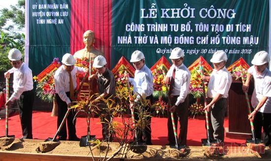Lãnh đạo tỉnh, huyện làm lễ khởi công công trình