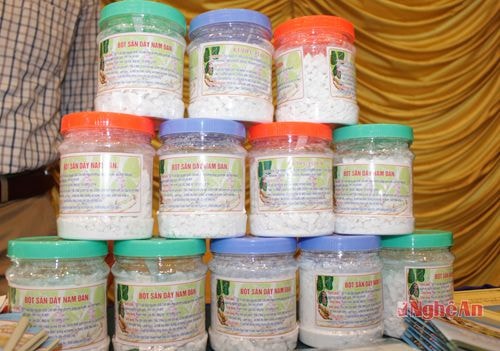 Sản phẩm sắn dây đến từ huyện Nam Đàn
