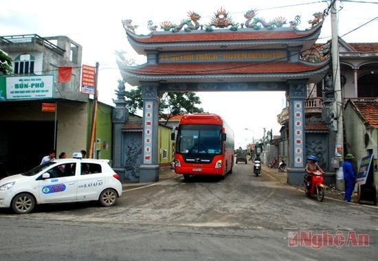 Đường vào xã Quỳnh Thạch (Quỳnh Lưu).