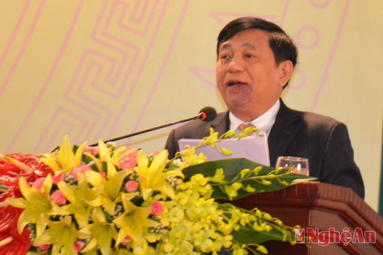 Đồng chí Nguyễn Xuân Đường, Phó Bí thư Tỉnh ủy, Chủ tịch UBND tỉnh khai mạc Đại hội.