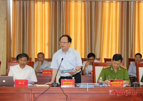 Đồng chí Nguyễn Văn Độ, giám đốc Sở KHĐT phát biểu